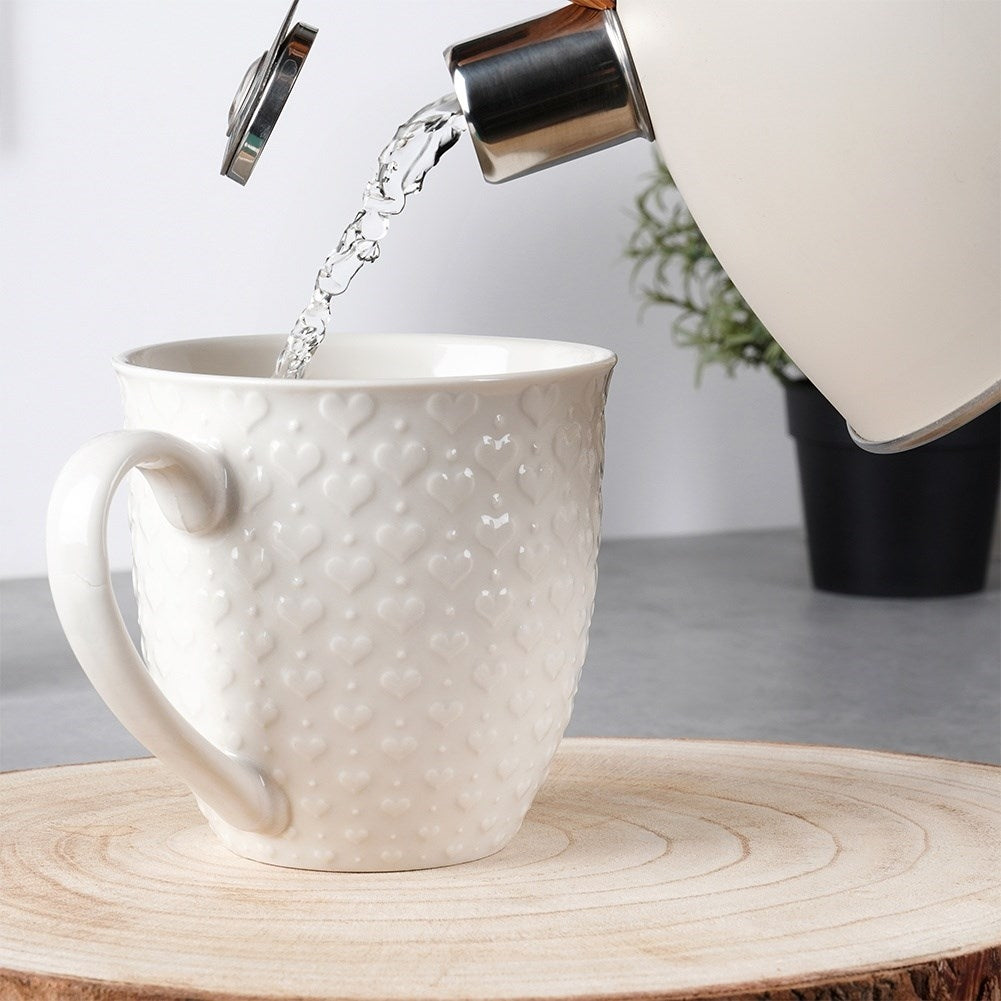 Ceramic Mug with Hearts - Perfect for All Occasions