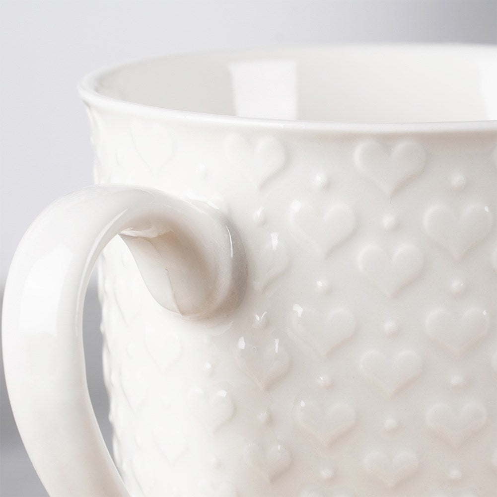 Ceramic Mug with Hearts - Perfect for All Occasions