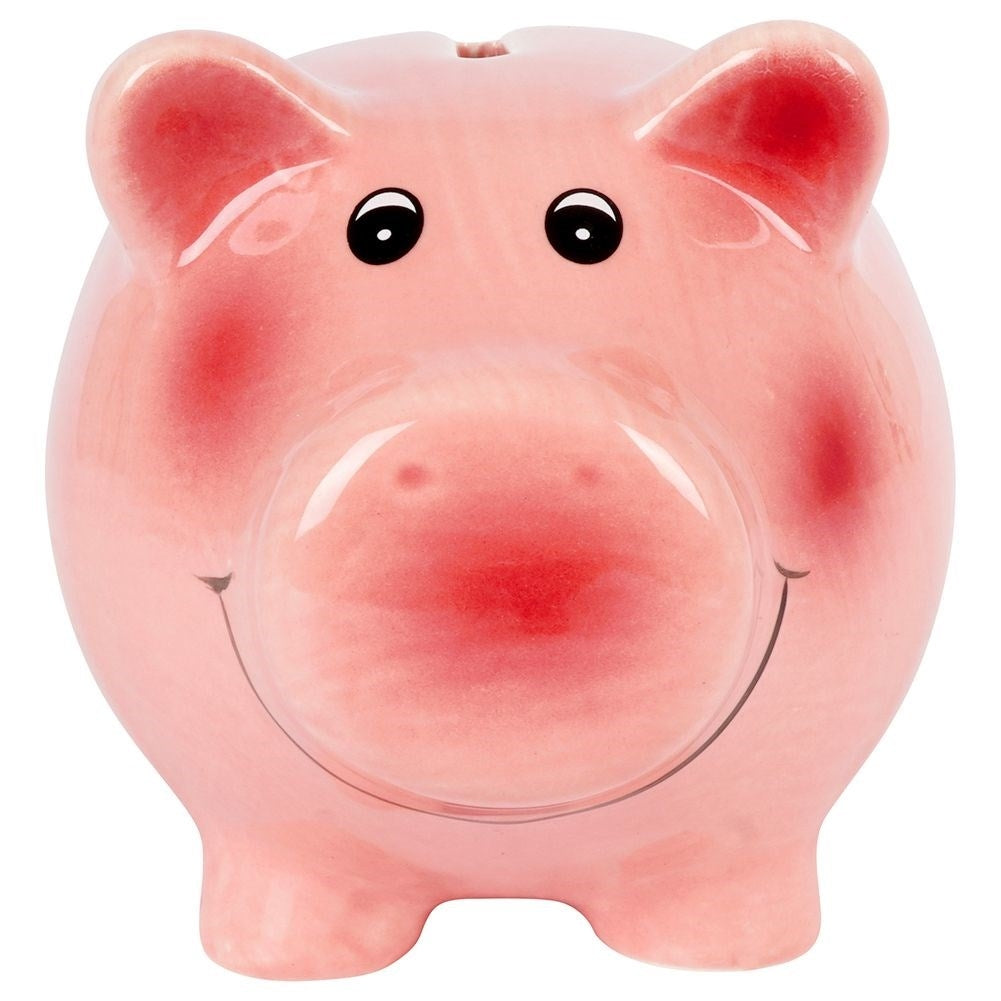 Ceramic Piggy Bank: Beautiful Pink Piggy Bank for Your Savings
