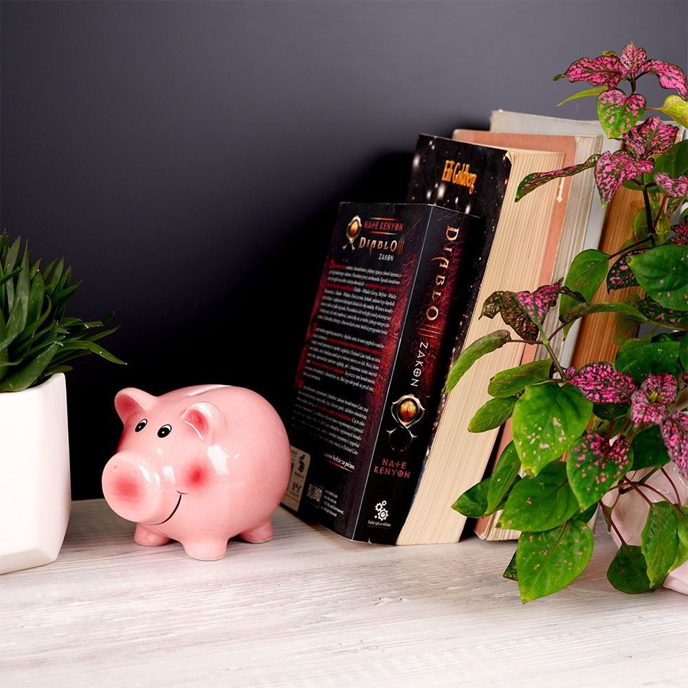 Ceramic Piggy Bank: Beautiful Pink Piggy Bank for Your Savings