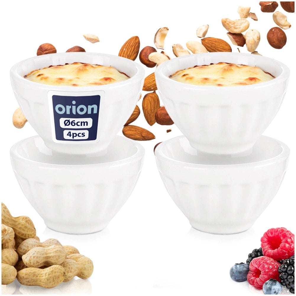 Ceramic Snack Bowls, 40 ml, Set of 4, Porcelain