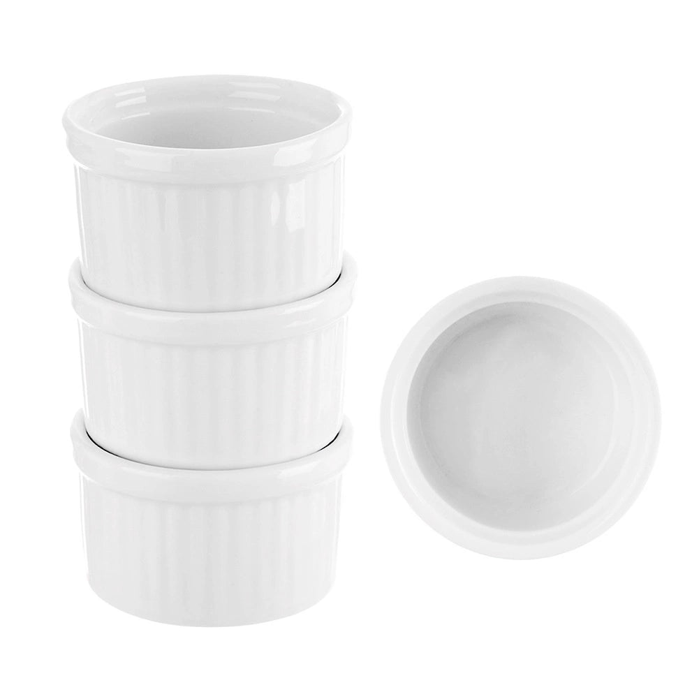 Ceramic Snack Bowls Set, 40 ml, 4 Pieces, White
