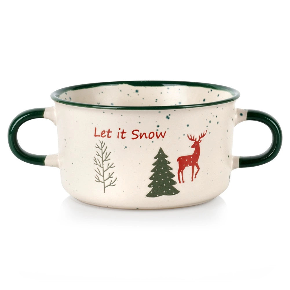 Ceramic Soup Bowl, 625 ml, Stoneware, Christmas Design