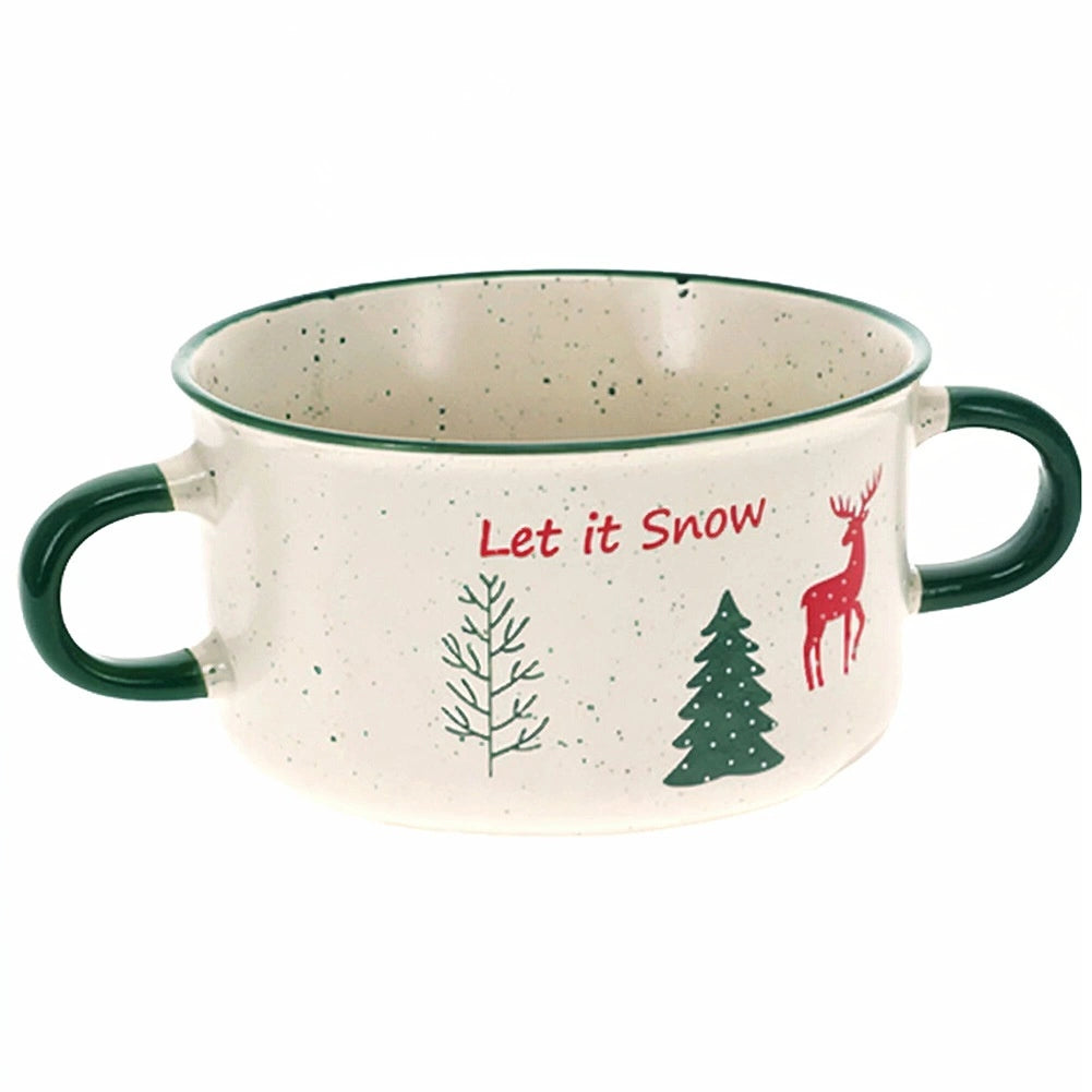 Ceramic Soup Bowl, 625 ml, Stoneware, Christmas Design