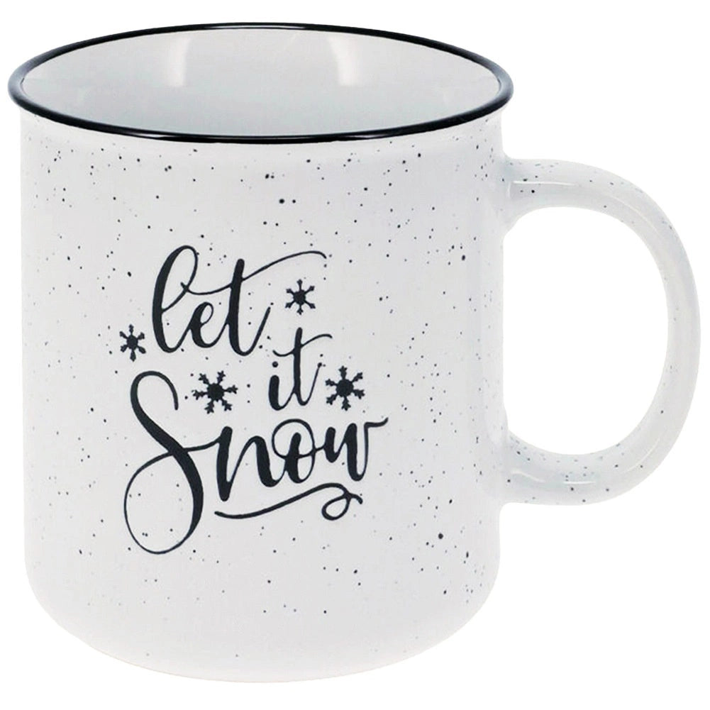 Ceramic Stoneware Mug, White, 700ml, Christmas Design