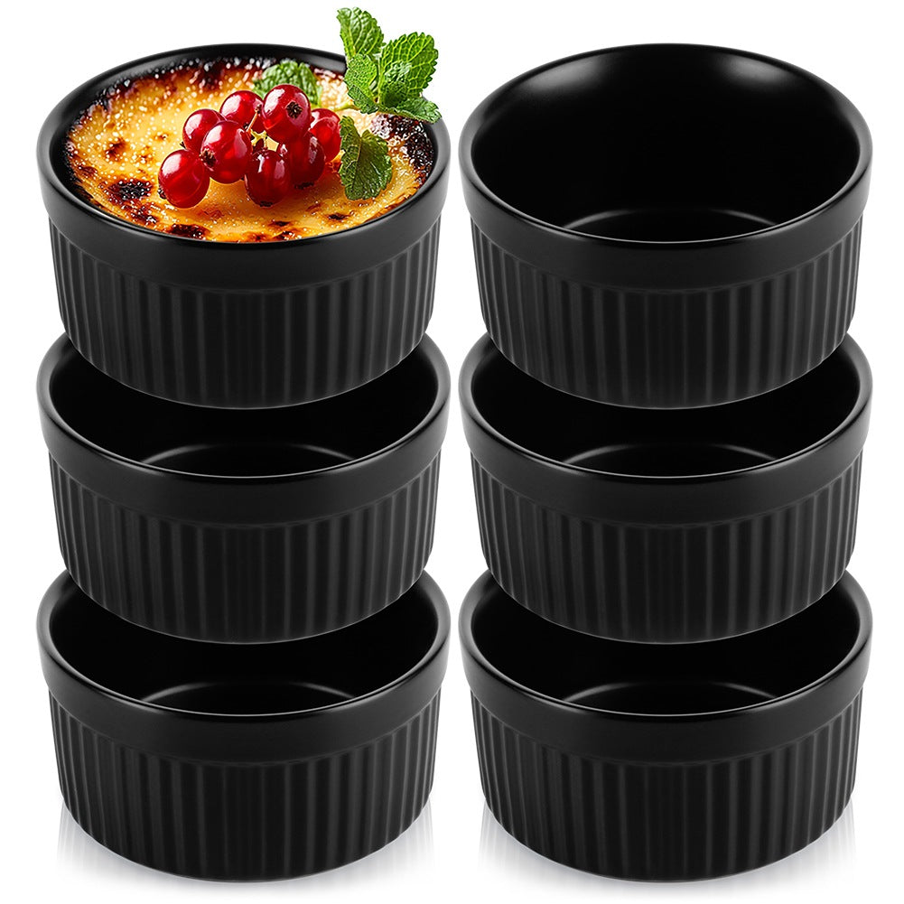 Ceramic baking bowls black 260 ml 6 pcs.