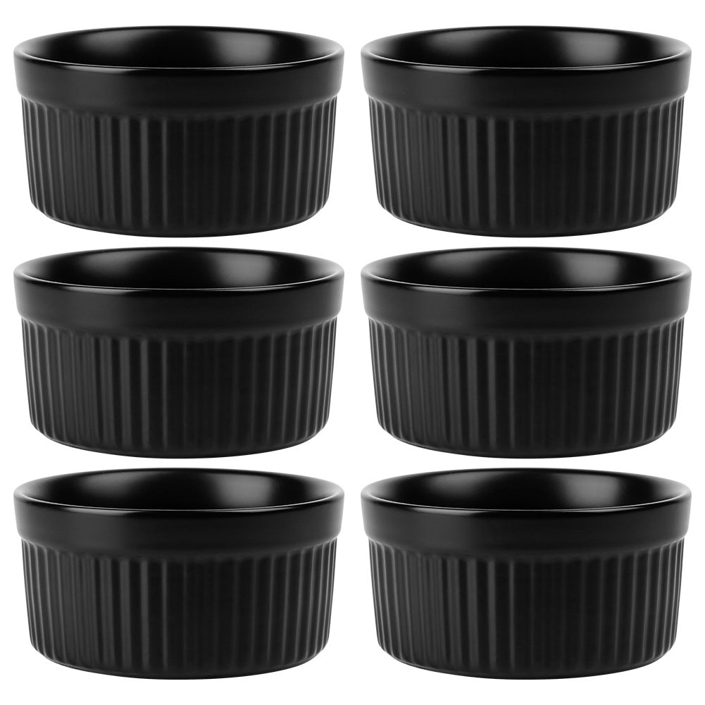 Ceramic baking bowls black 260 ml 6 pcs.