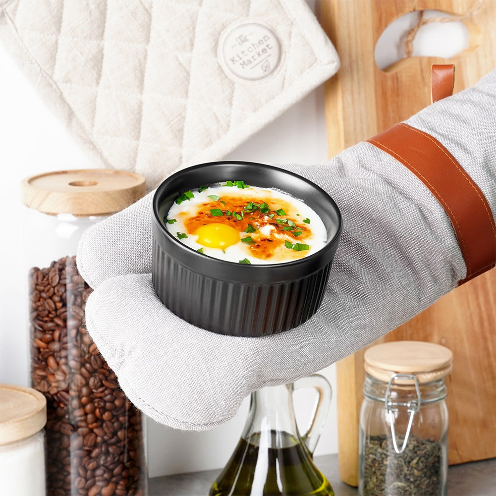 Ceramic baking bowls black 260 ml 6 pcs.