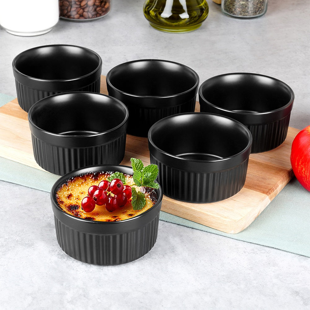 Ceramic baking bowls black 260 ml 6 pcs.