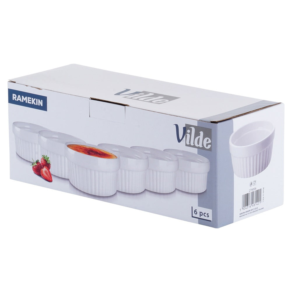 Ceramic baking bowls white 260 ml 6 pcs.