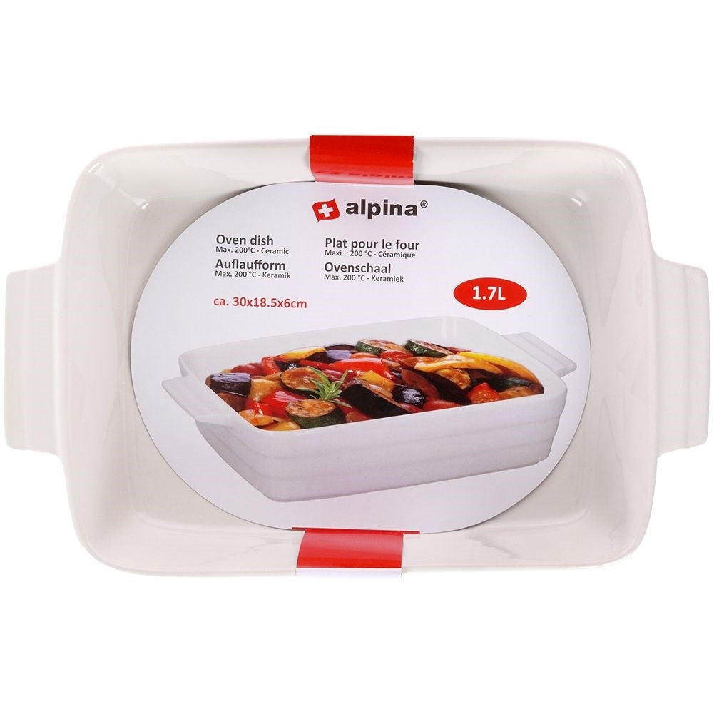 Ceramic baking dish for lasagna, gratins and desserts