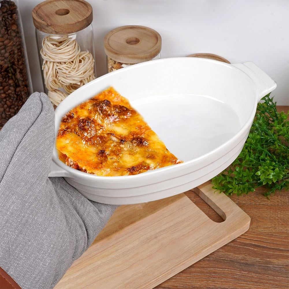 Ceramic baking dish: lasagna, gratins, desserts, more