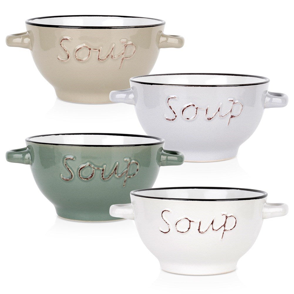 Ceramic bouillon bowl 600 ml 4 pcs.