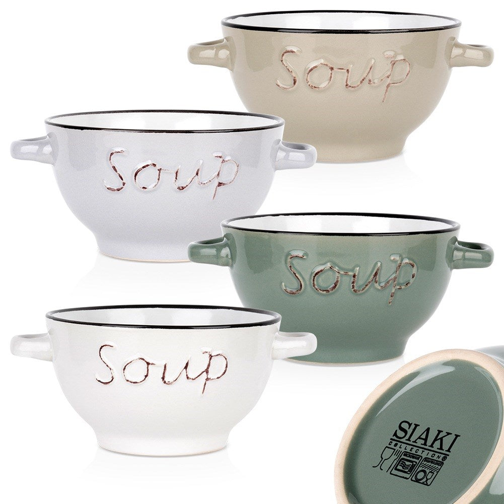 Ceramic bouillon bowl 600 ml 4 pcs.