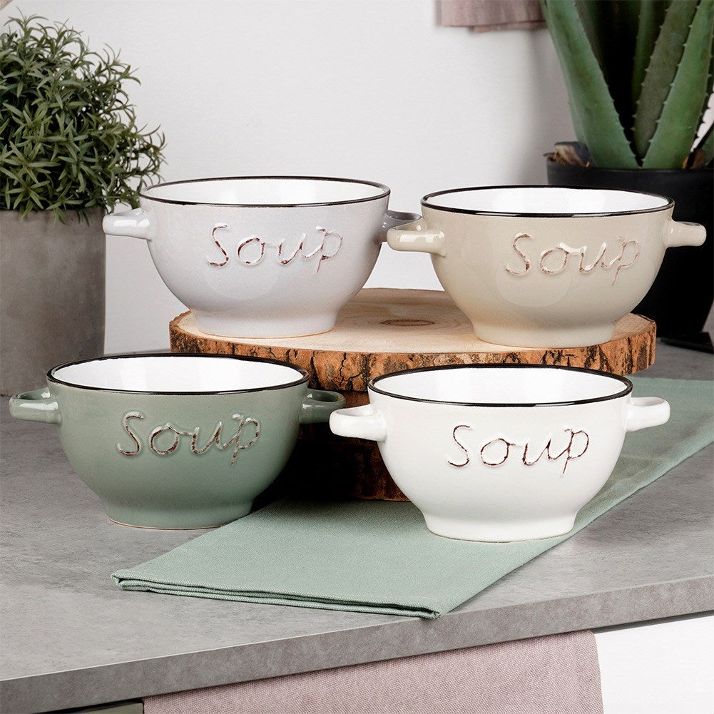 Ceramic bouillon bowl 600 ml 4 pcs.