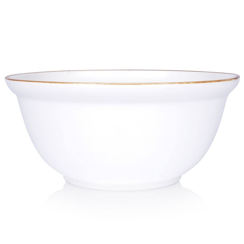 Ceramic bowl 750 ml, white/brown, dishwasher and microwave safe