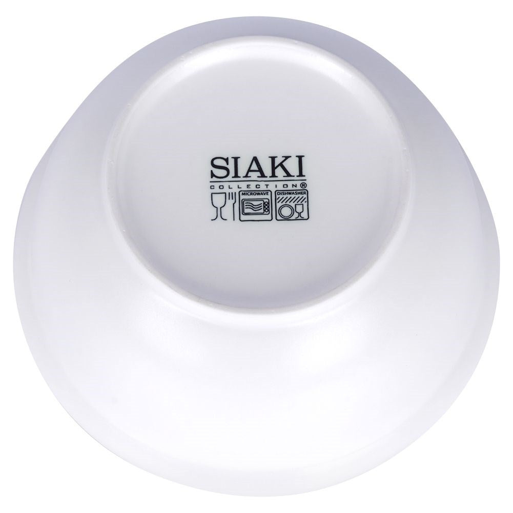 Ceramic bowl 750 ml, white/brown, dishwasher and microwave safe