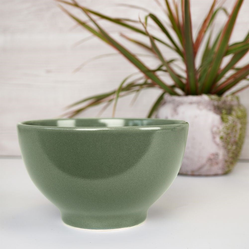 Ceramic bowl green ALFA 14 cm, 650 ml