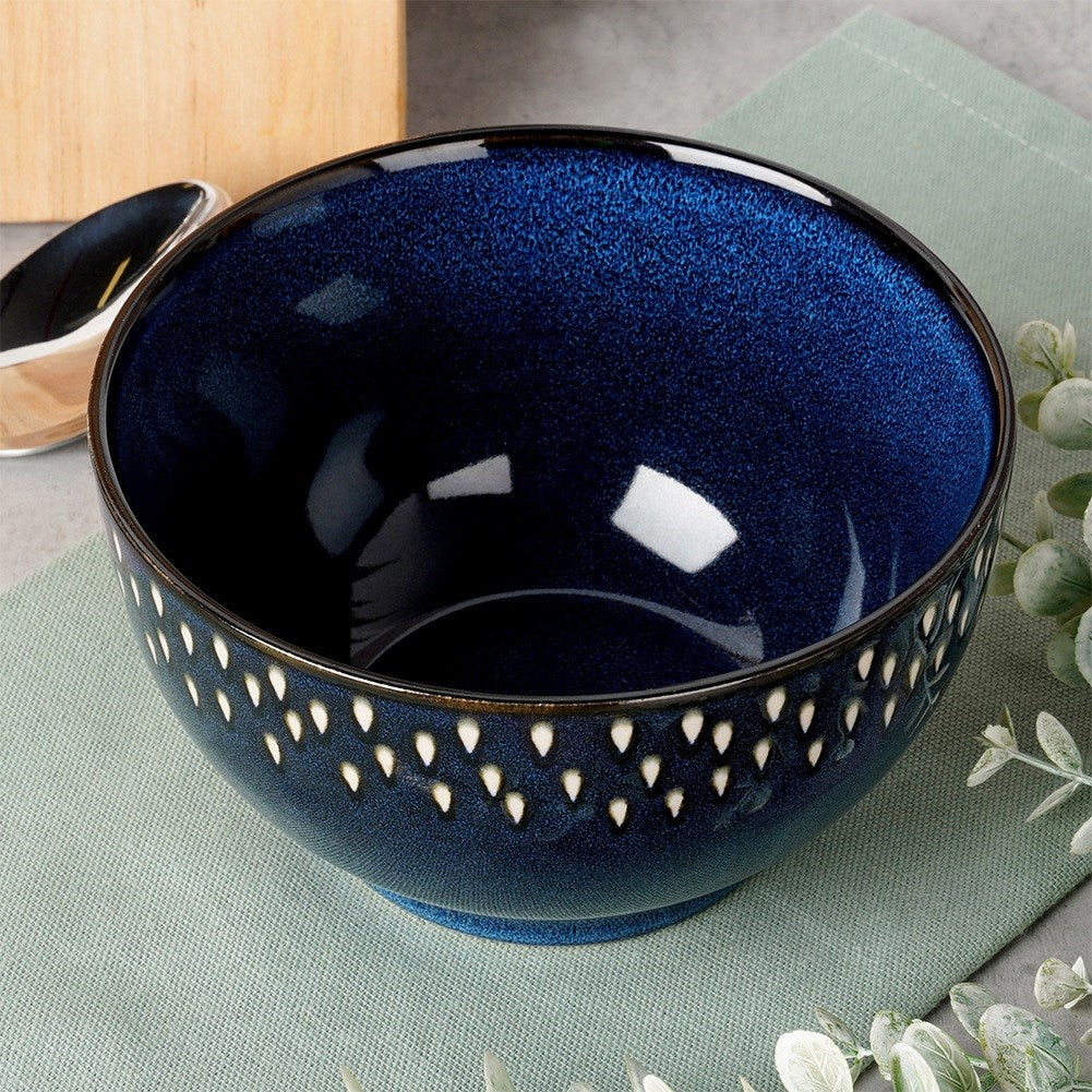 Ceramic bowl, navy blue, 14 cm, 650 ml