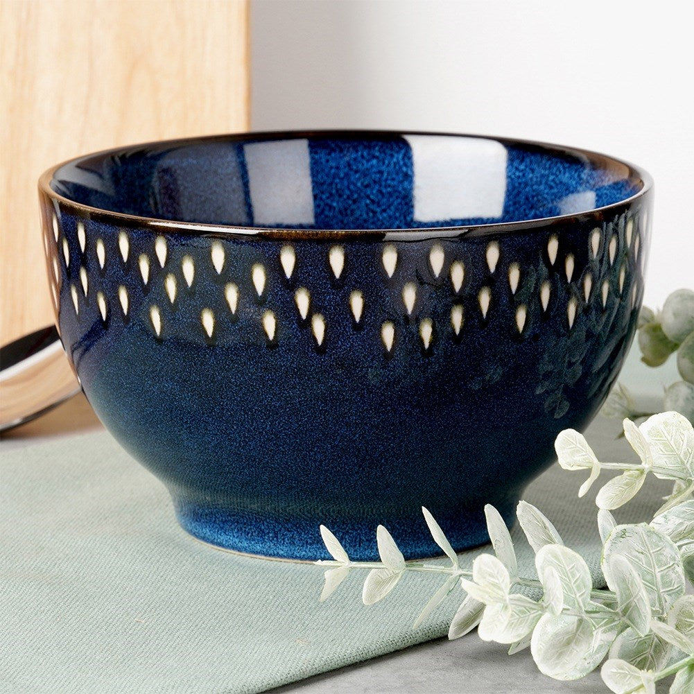Ceramic bowl, navy blue, 14 cm, 650 ml