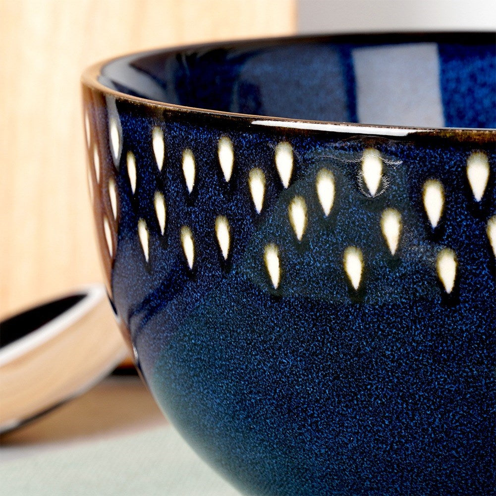 Ceramic bowl, navy blue, 14 cm, 650 ml