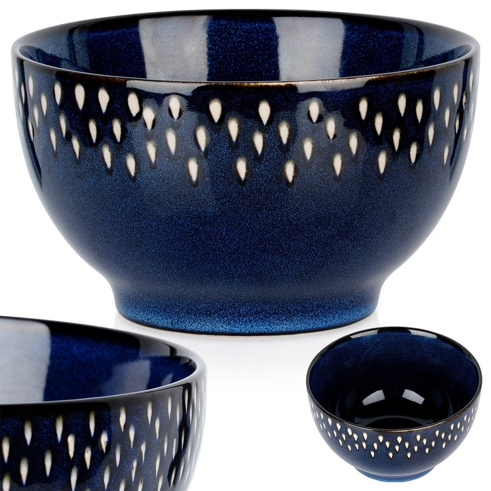 Ceramic bowl, navy blue, 14 cm, 650 ml