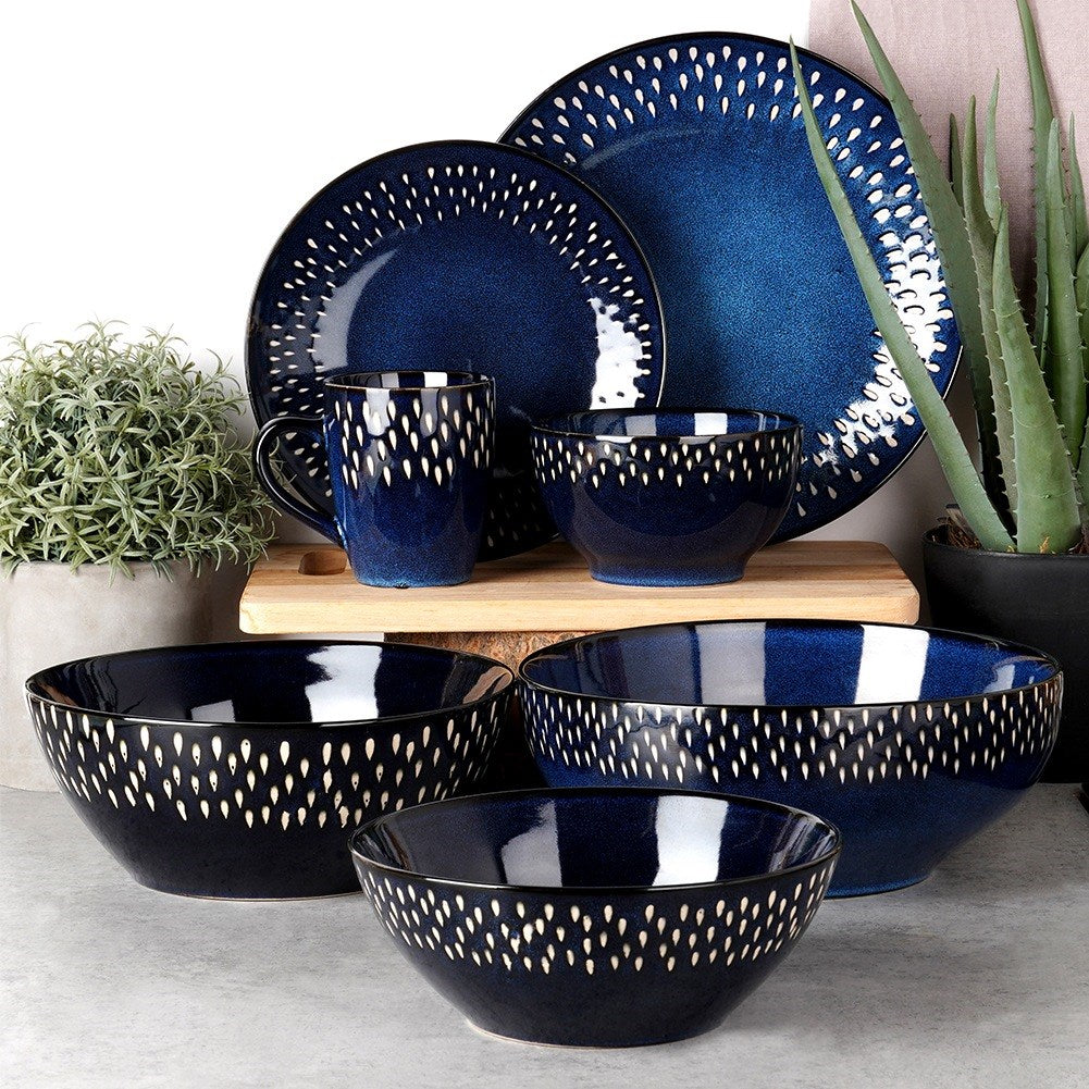 Ceramic bowl, navy blue, 14 cm, 650 ml