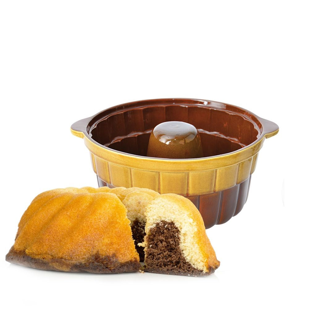 Ceramic cake tin with chimney 24 cm