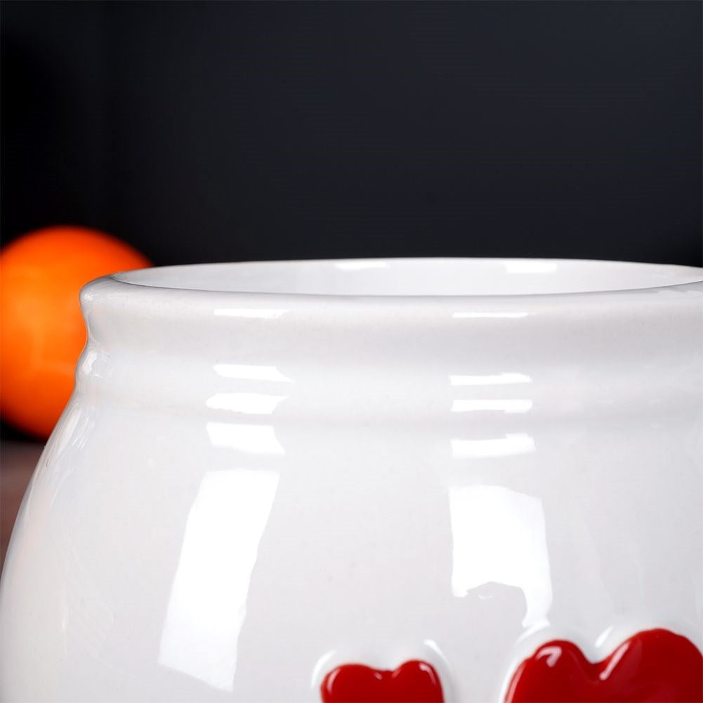 Ceramic cup with decoration, comfortable handle, dishwasher safe