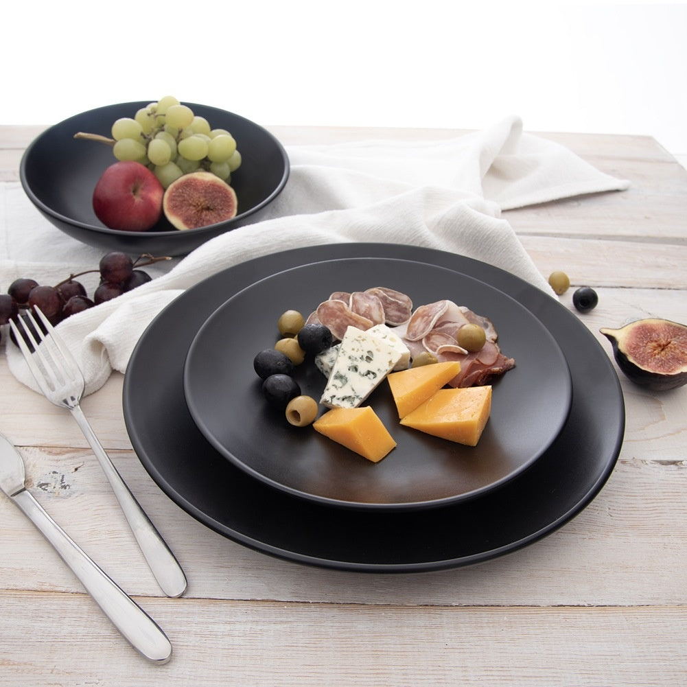 Ceramic dessert plate black 20.5 cm