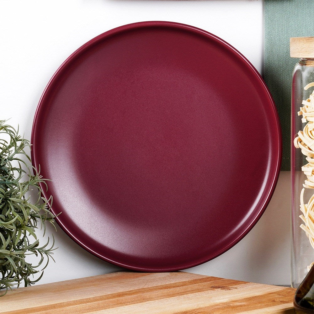 Ceramic dessert plate burgundy SOHO 20.5 cm