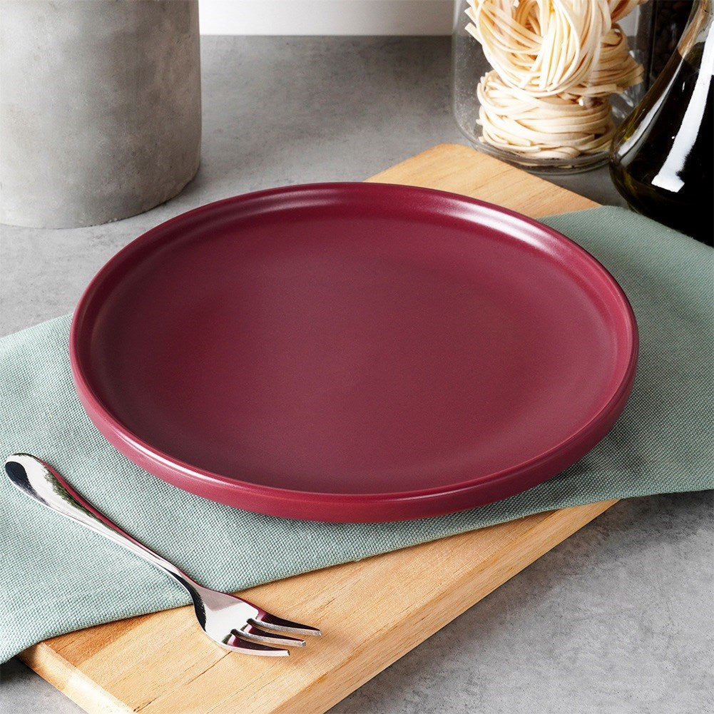 Ceramic dessert plate burgundy SOHO 20.5 cm