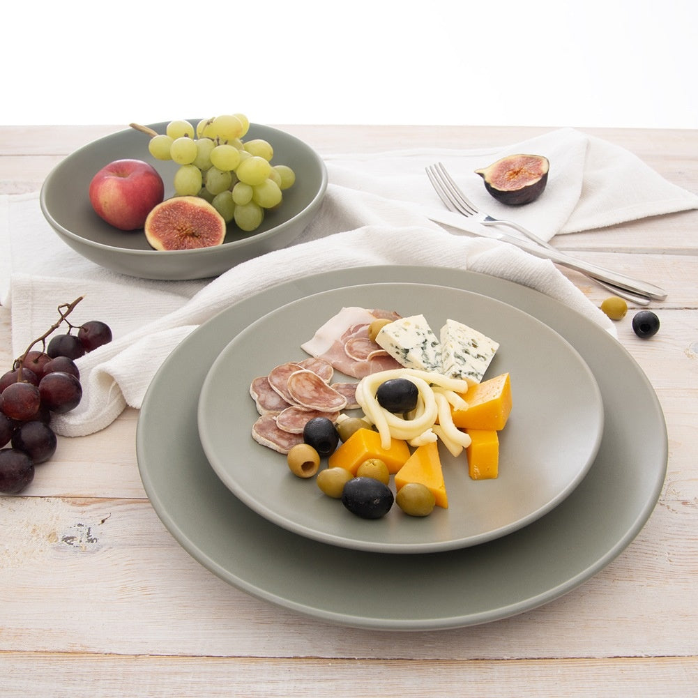 Ceramic dessert plate, green, 20.5 cm