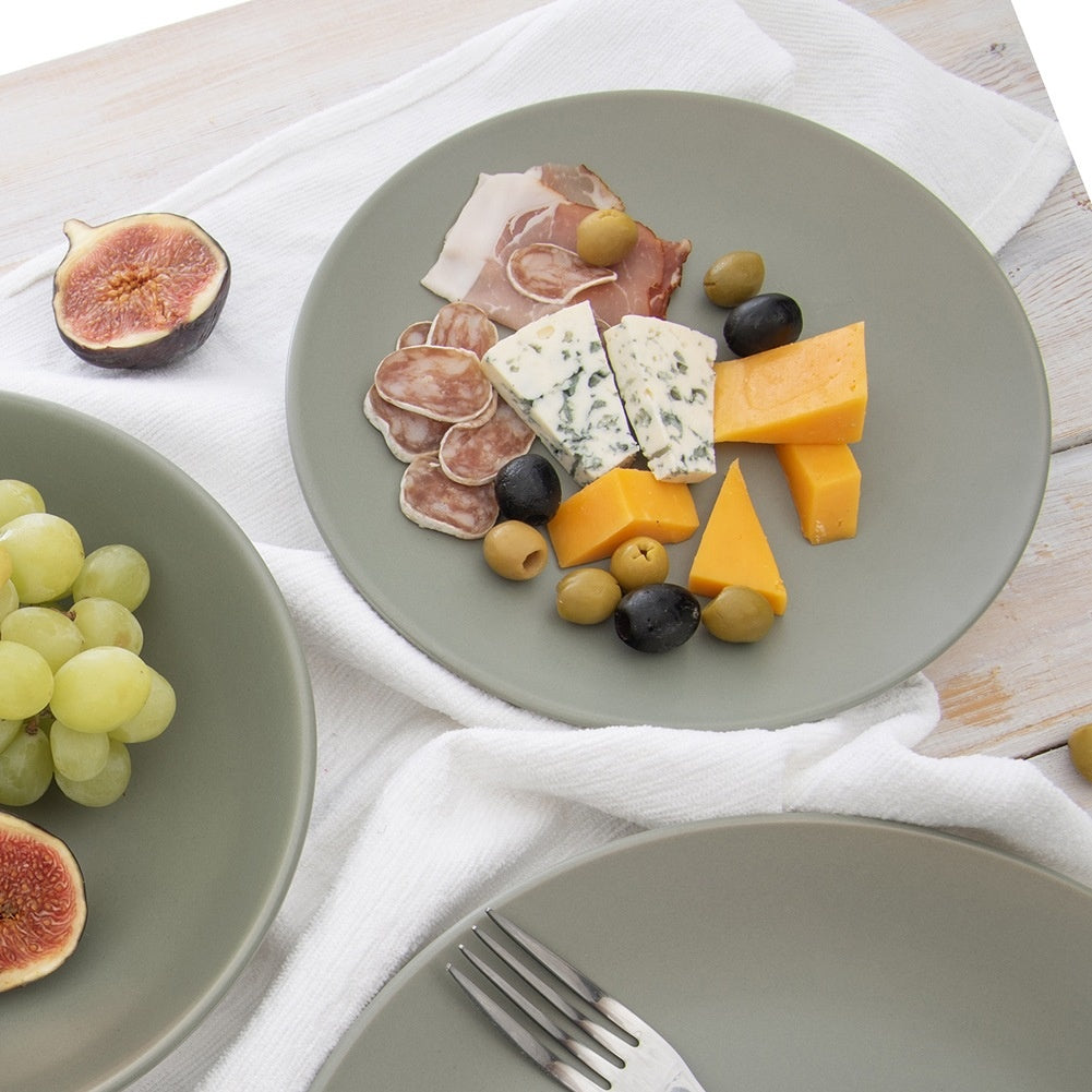 Ceramic dessert plate, green, 20.5 cm