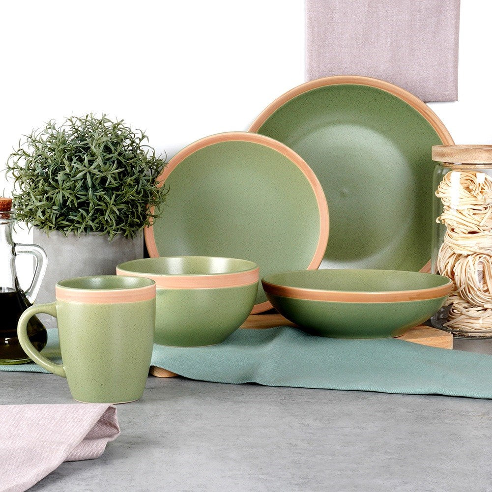 Ceramic dessert plate green ARTHENA GREEN 21 cm