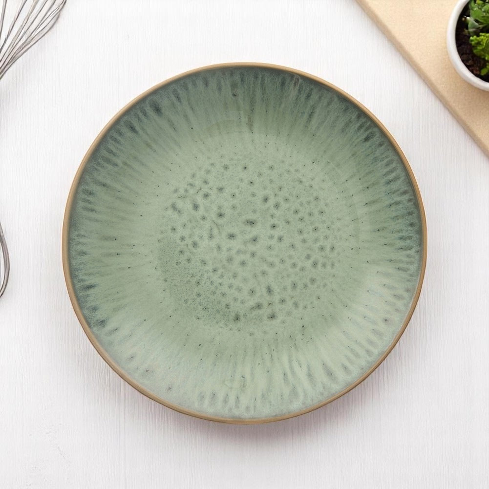 Ceramic dessert plate, green, GLAZE, 20.5 cm