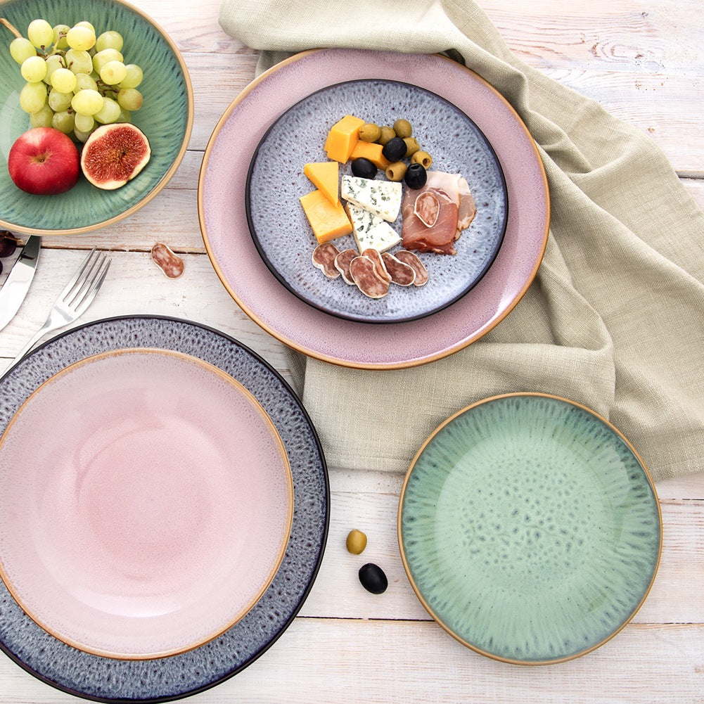 Ceramic dessert plate, green, GLAZE, 20.5 cm
