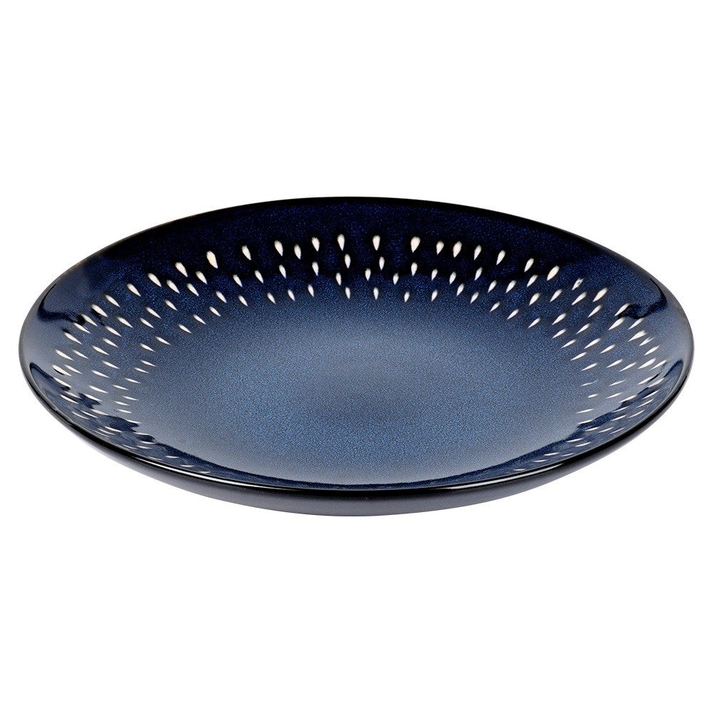 Ceramic dessert plate, navy blue, 22 cm