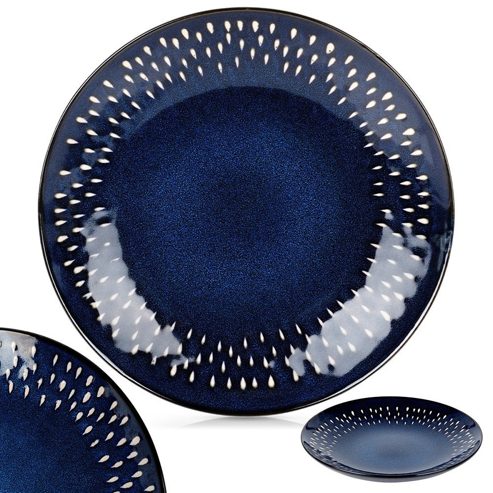 Ceramic dessert plate, navy blue, 22 cm