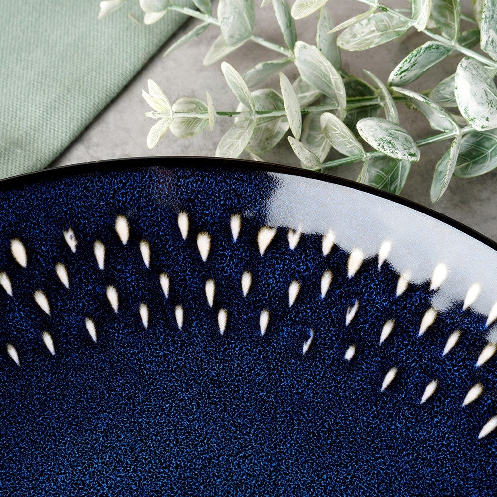 Ceramic dessert plate, navy blue, 22 cm