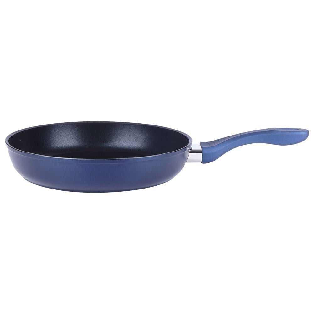 Ceramic frying pan with diamond coating and crystal pieces