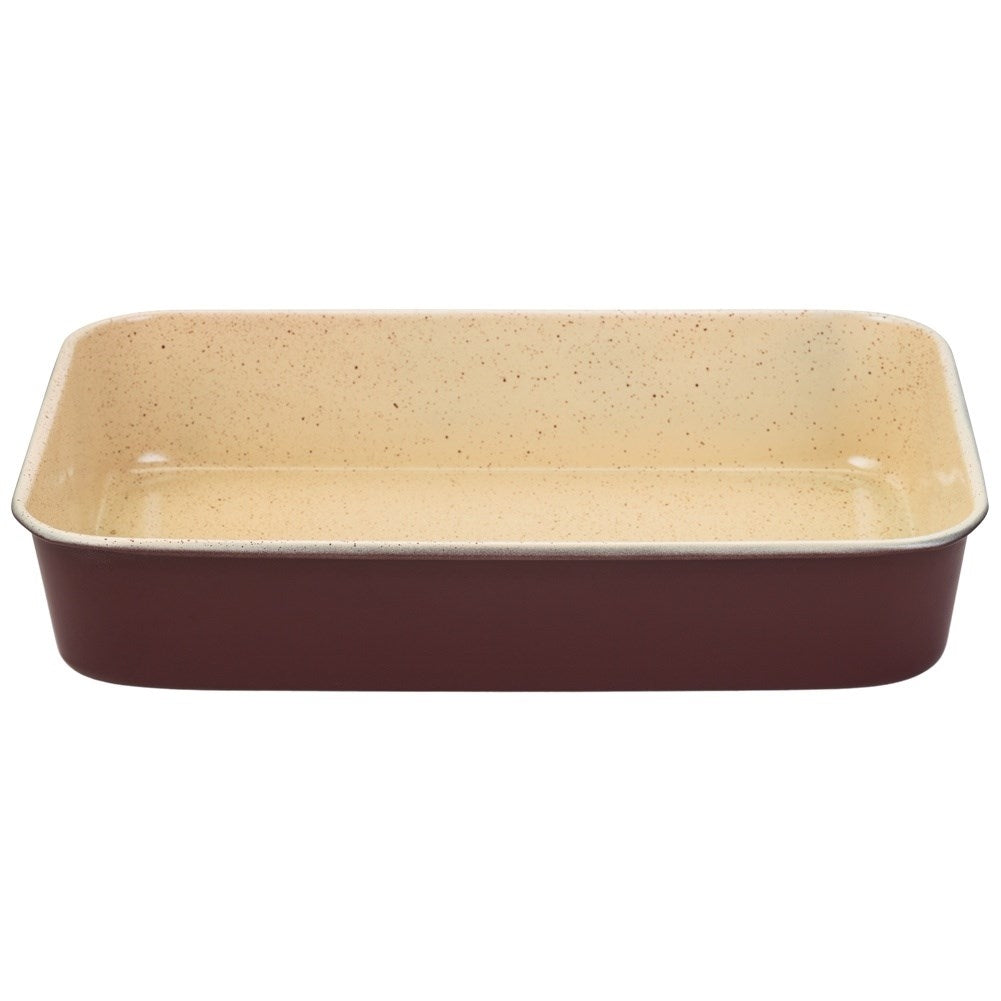 Ceramic frying pan with granite for baking in all ovens