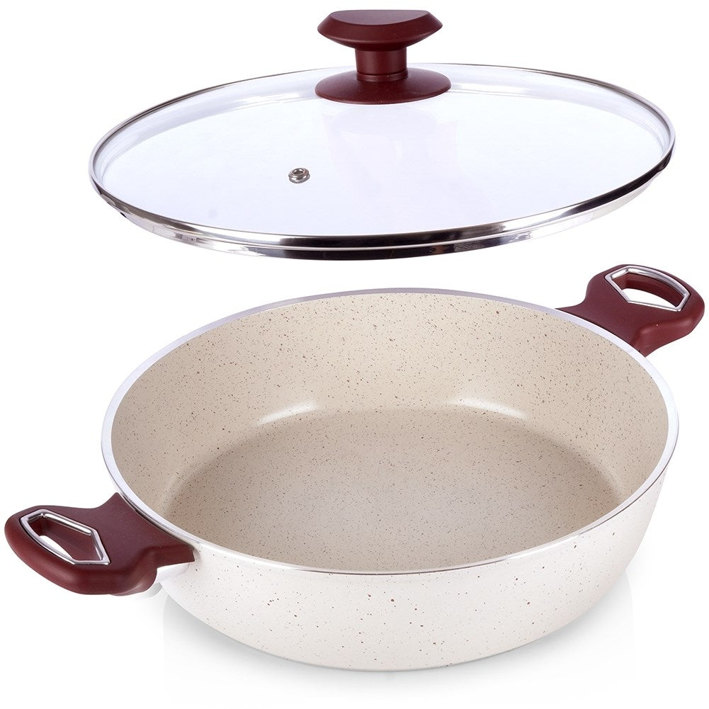 Ceramic frying pan with non-stick, for all stoves, dishwasher safe