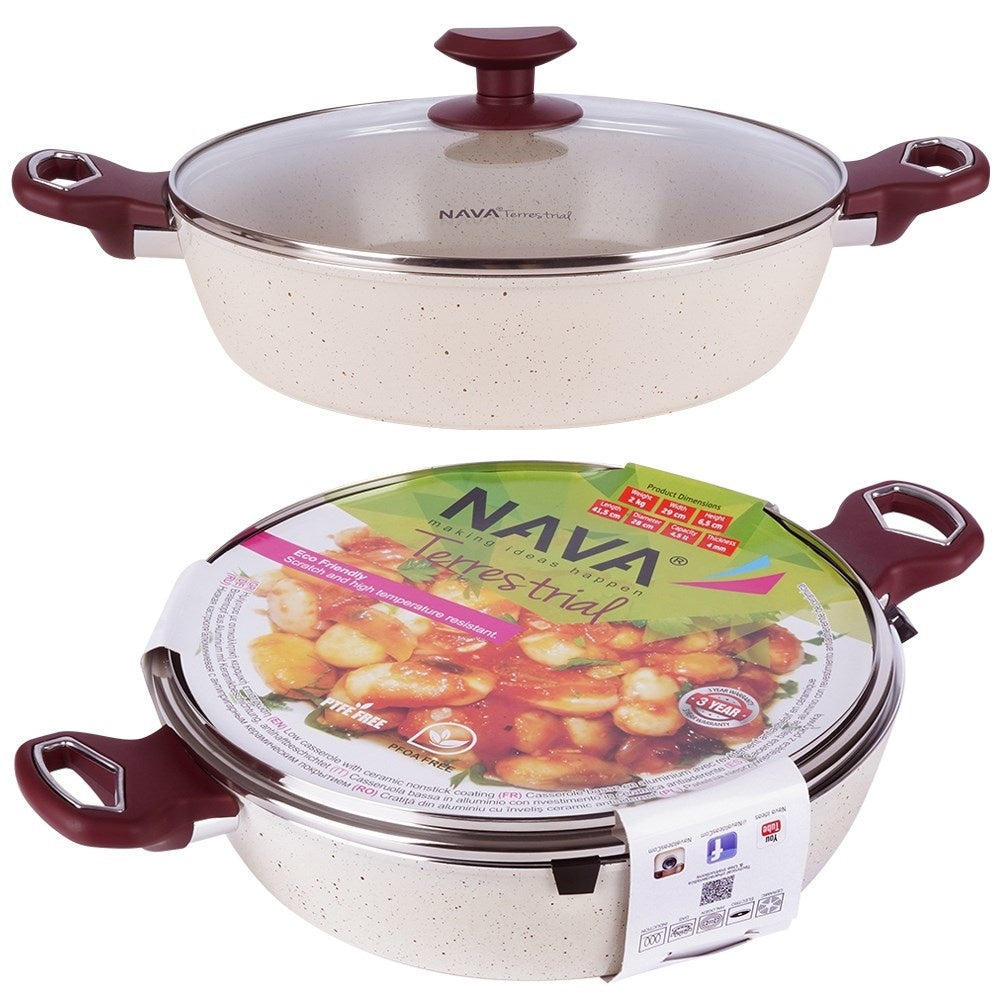 Ceramic frying pan with non-stick, for all stoves, dishwasher safe