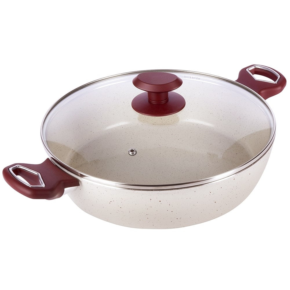 Ceramic frying pan with non-stick, for all stoves, dishwasher safe