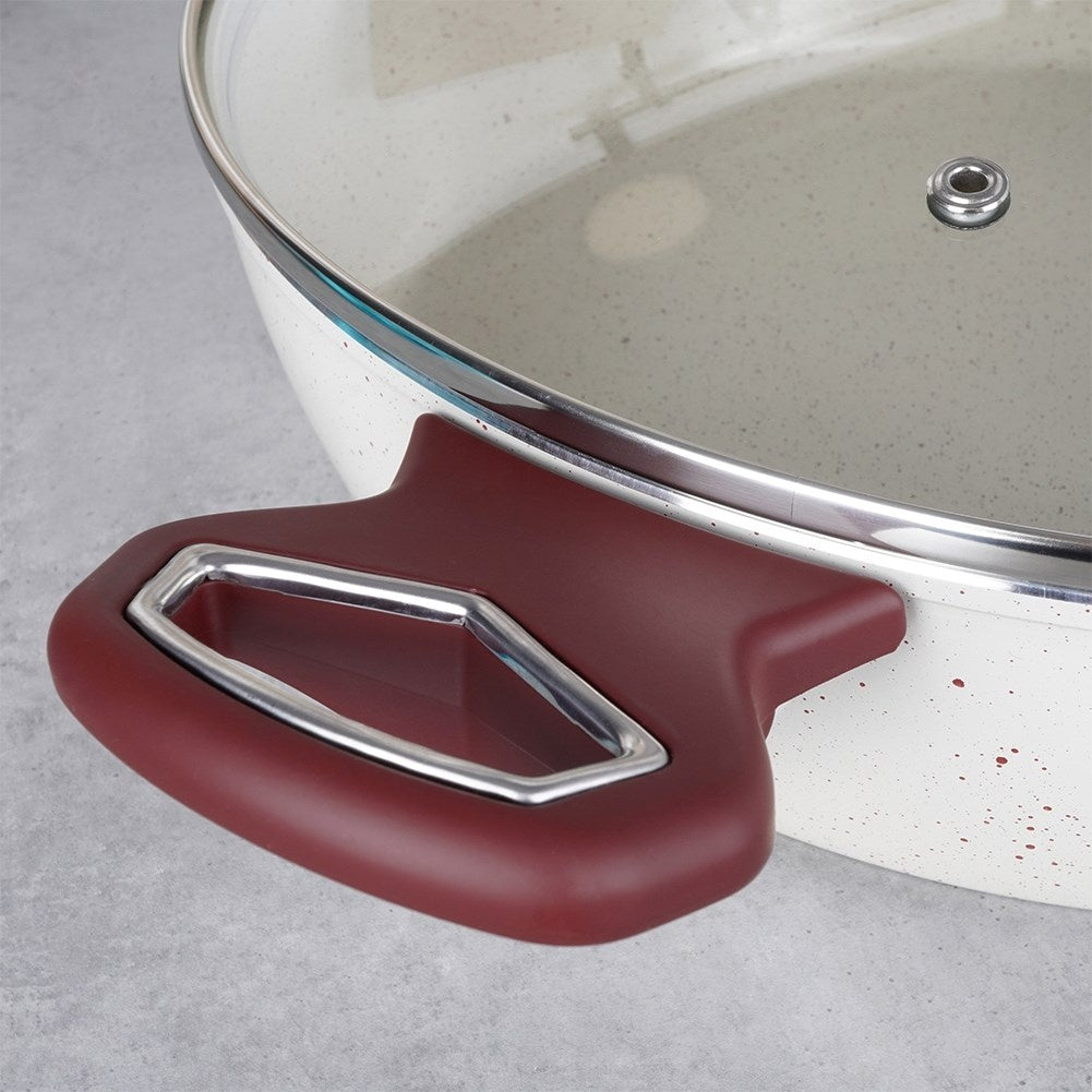 Ceramic frying pan with non-stick, for all stoves, dishwasher safe