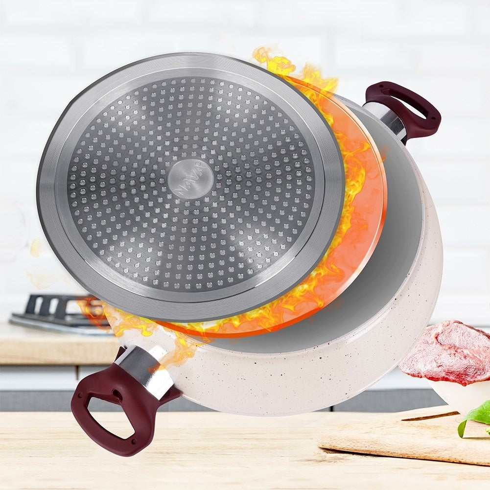 Ceramic frying pan with non-stick, for all stoves, dishwasher safe
