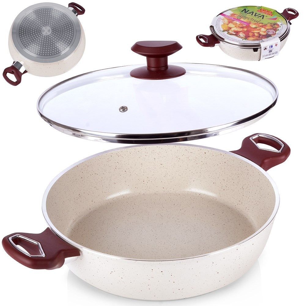 Ceramic frying pan with non-stick, for all stoves, dishwasher safe