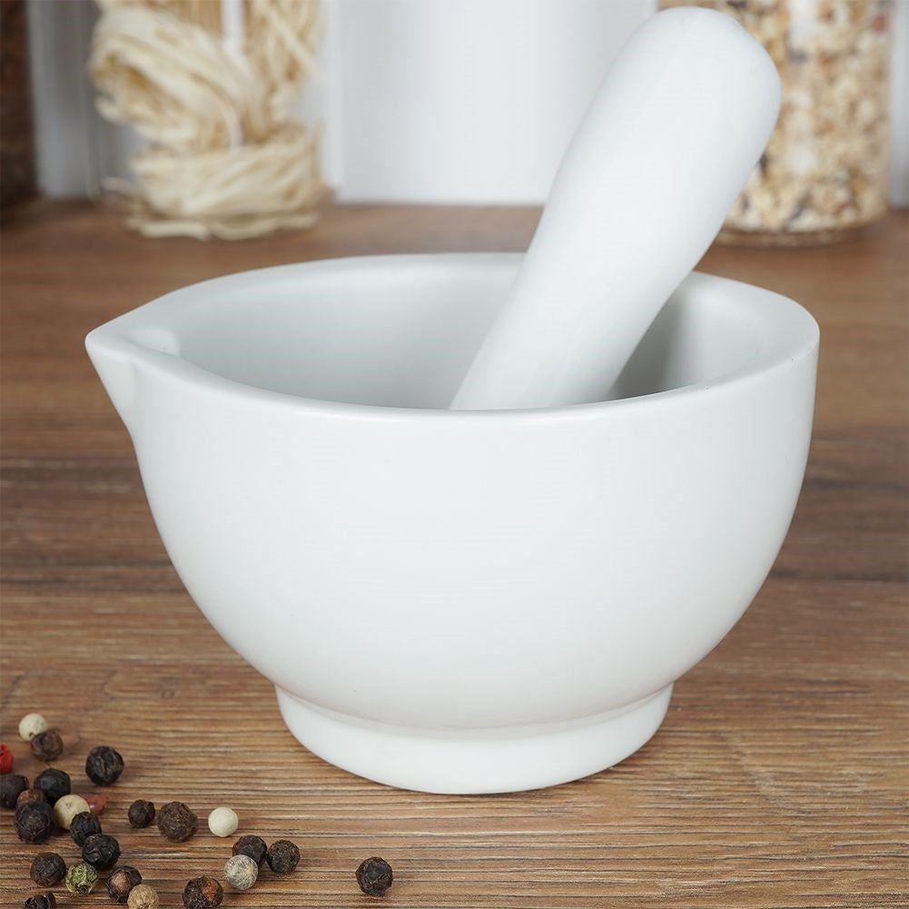 Ceramic mortar for spices, herbs and nuts, durable