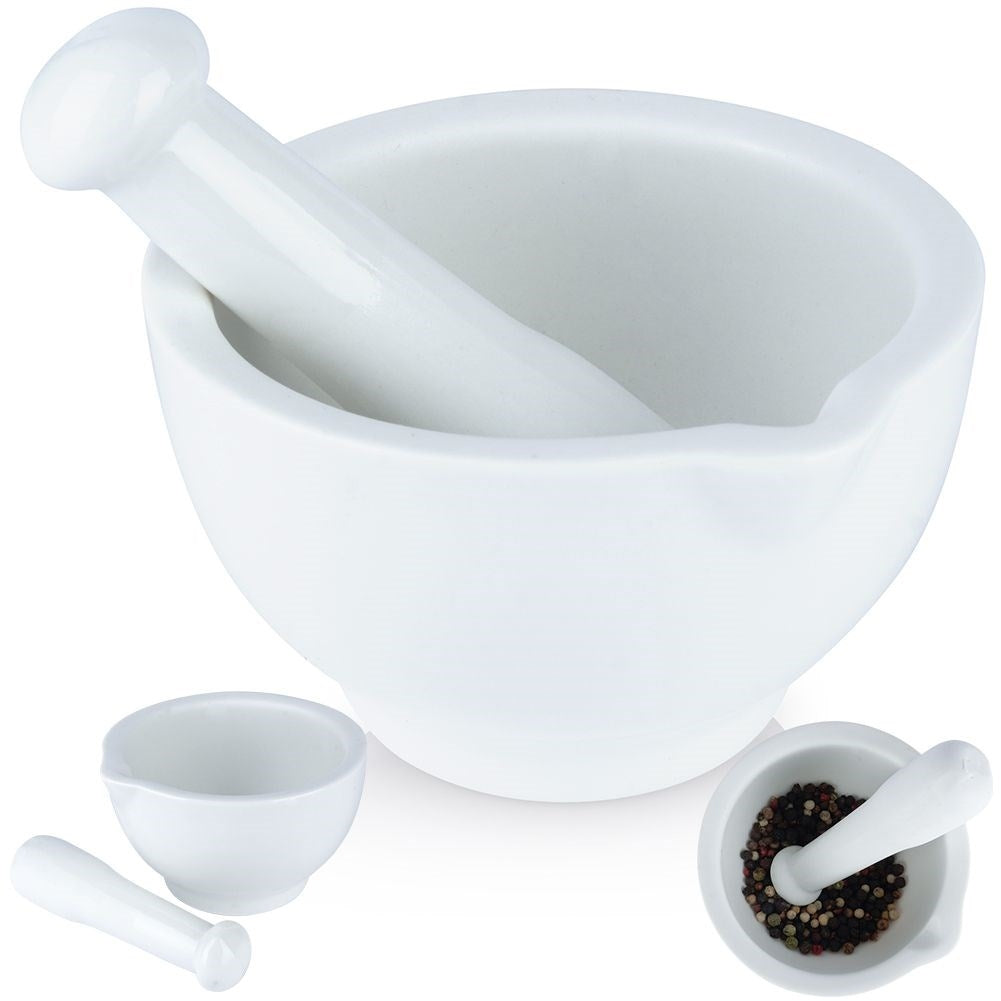 Ceramic mortar for spices, herbs and nuts, durable